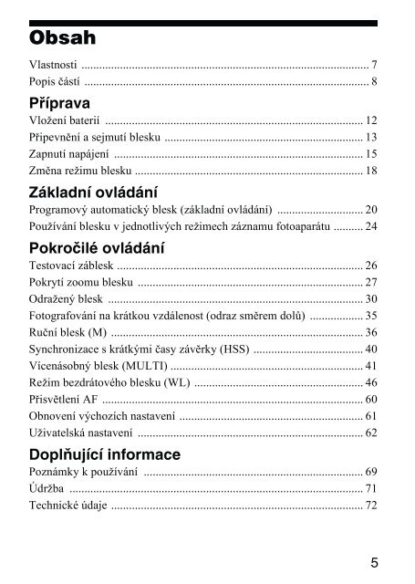 Sony HVL-F43AM - HVL-F43AM Mode d'emploi Tch&egrave;que