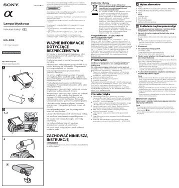 Sony HVL-F20S - HVL-F20S Consignes dâutilisation Polonais