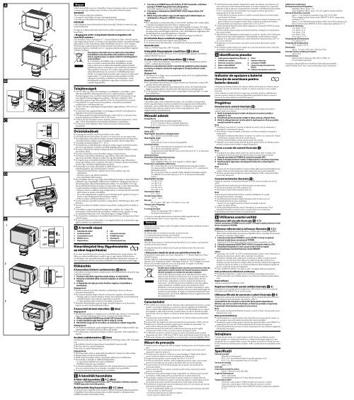 Sony HVL-LEIR1 - HVL-LEIR1 Consignes d&rsquo;utilisation Hongrois