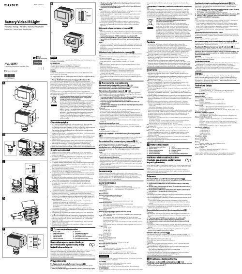 Sony HVL-LEIR1 - HVL-LEIR1 Consignes d&rsquo;utilisation Slovaque