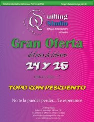 Boletin Quilting Studio Ofertas Febrero 2016