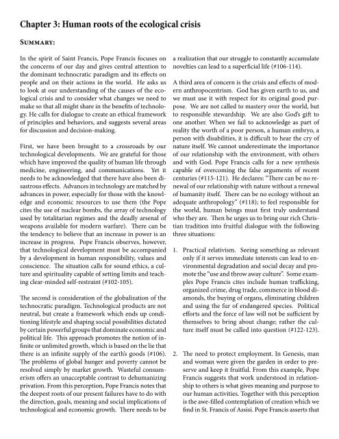 Study Guide for Laudato Si’