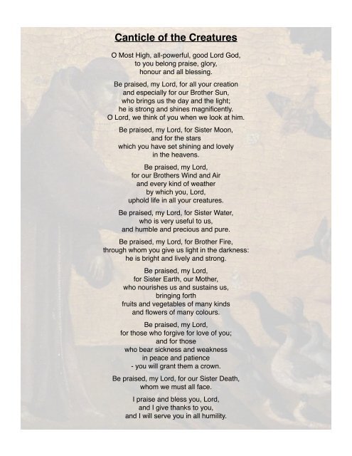 Study Guide for Laudato Si’