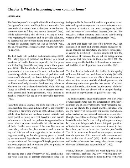 Study Guide for Laudato Si’