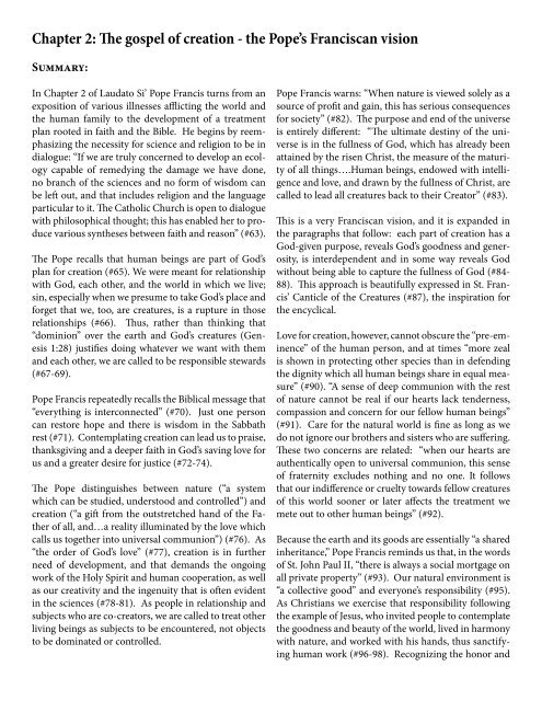 Study Guide for Laudato Si’