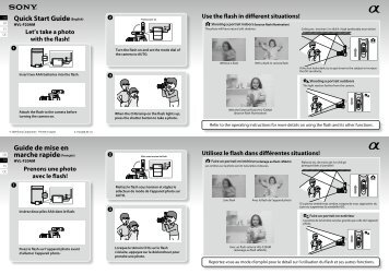 Sony HVL-F20AM - HVL-F20AM Guide de mise en route Anglais