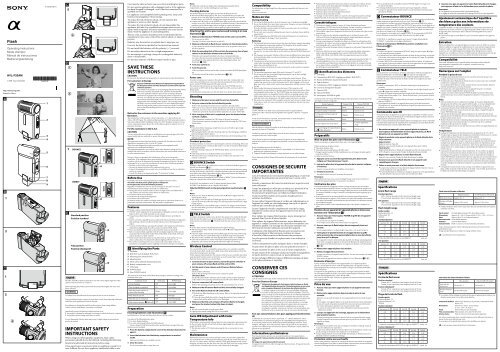 Sony HVL-F20AM - HVL-F20AM Consignes d&rsquo;utilisation Allemand