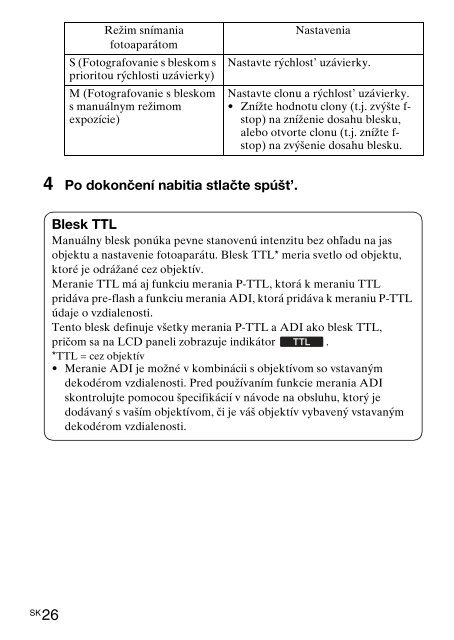 Sony HVL-F43M - HVL-F43M Consignes d&rsquo;utilisation Slovaque