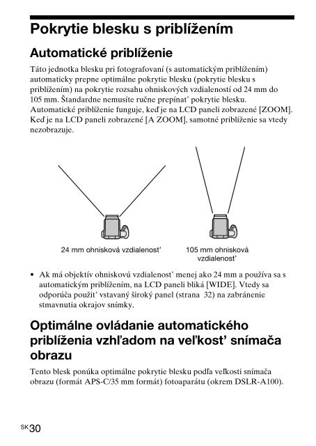 Sony HVL-F43M - HVL-F43M Consignes d&rsquo;utilisation Slovaque