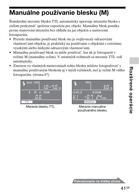 Sony HVL-F43M - HVL-F43M Consignes d&rsquo;utilisation Slovaque