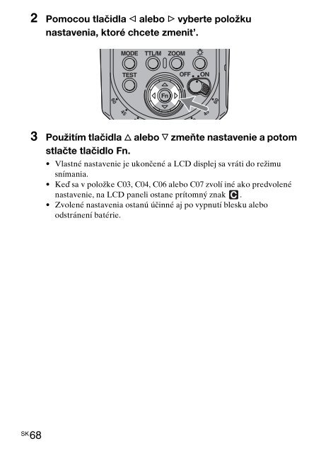 Sony HVL-F43M - HVL-F43M Consignes d&rsquo;utilisation Slovaque