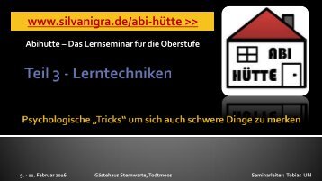 Abihütte Teil 3 - Lerntechniken