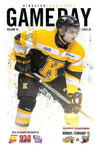 Kingston Frontenacs GameDay February 15, 2016