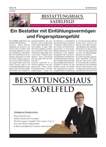 Bestattungshaus Sadelfeld | Bürgerspiegel