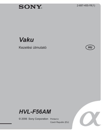 Sony HVL-F56AM - HVL-F56AM Consignes dâutilisation Hongrois