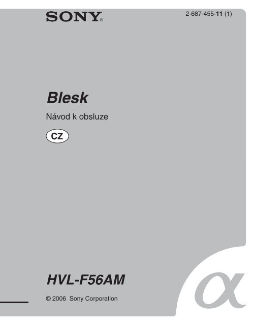 Sony HVL-F56AM - HVL-F56AM Consignes d&rsquo;utilisation Tch&egrave;que