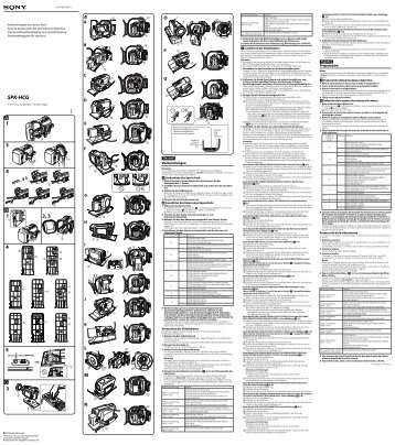 Sony SPK-HCG - SPK-HCG Consignes dâutilisation Allemand