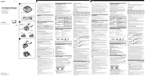 Sony AC-VQ50 - AC-VQ50 Consignes d&rsquo;utilisation Portugais