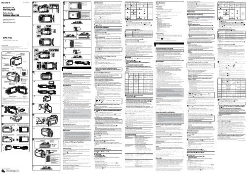 Sony MPK-THG - MPK-THG Consignes d&rsquo;utilisation