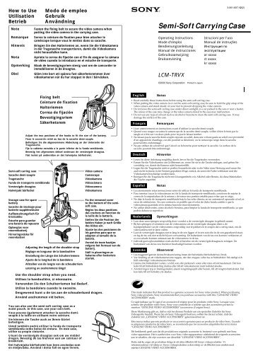 Sony LCM-TRVX - LCM-TRVX Consignes dâutilisation Espagnol
