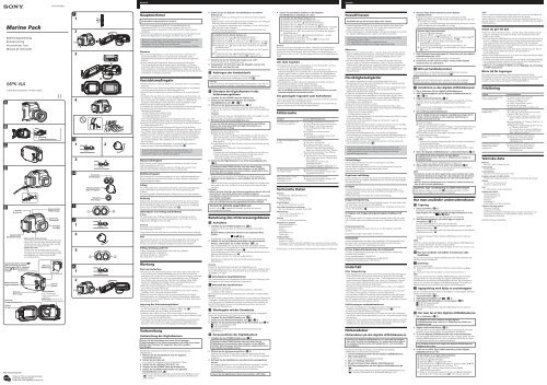 Sony MPK-NA - MPK-NA Consignes d&rsquo;utilisation Allemand