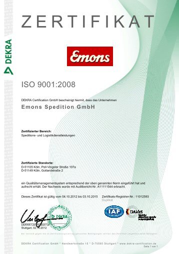 Emons Spedition GmbH Köln on September 26, 2012