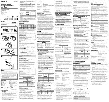 Sony BC-TRX - BC-TRX Mode d'emploi Anglais