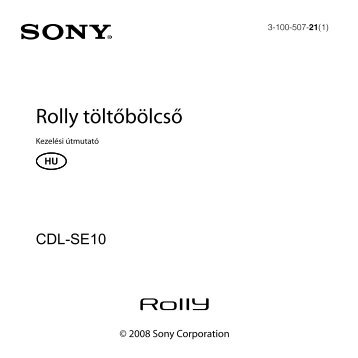 Sony CDL-SE10 - CDL-SE10 Consignes dâutilisation Hongrois