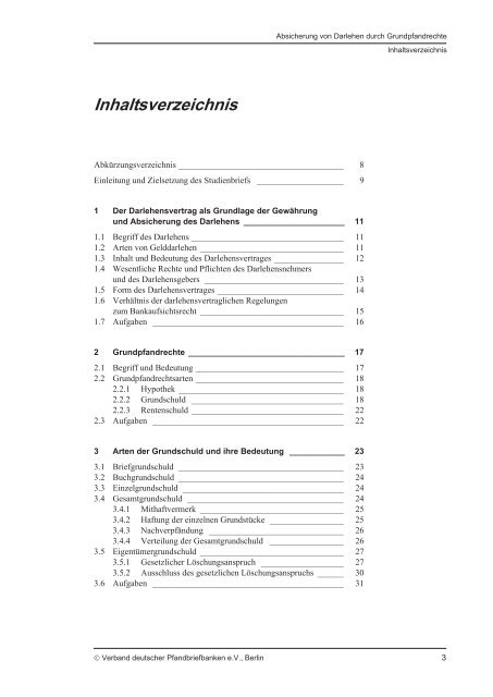 Absicherung Von Darlehen durch Grundpfandrechte 5-Auflage-2010