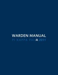 Warden Manual - Pi Kappa Phi Fraternity