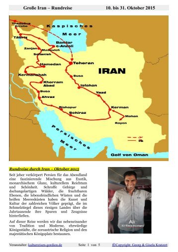 Reisebericht Große Iranrundreise Oktober 2015