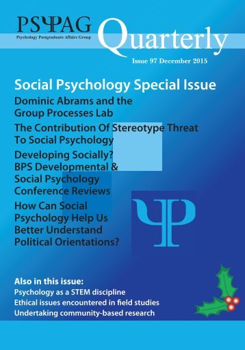 Social Psychology Special Issue