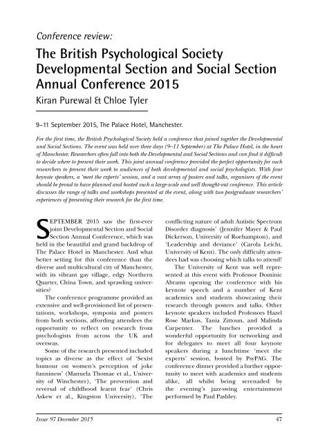 Social Psychology Special Issue