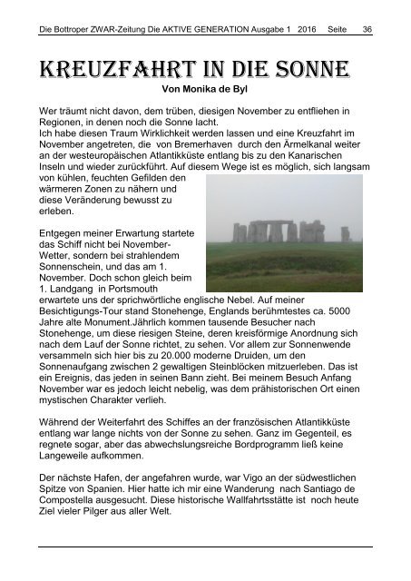 ZWAR-Zeitung Ausgabe 1  2016 neu