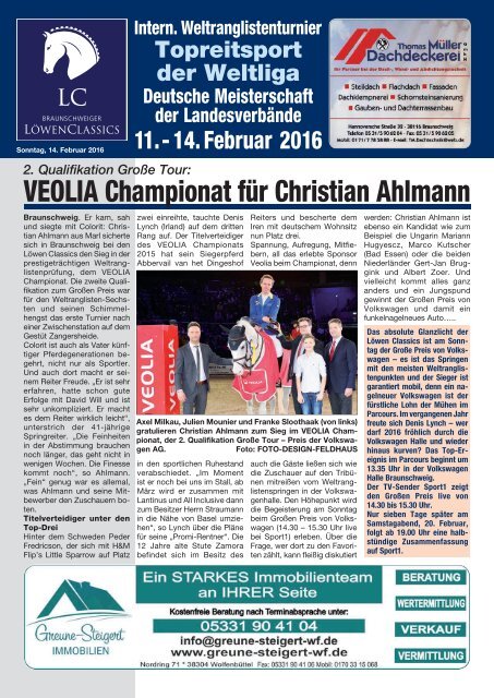 Löwen Classics 2016, Turnierzeitung Sonntag