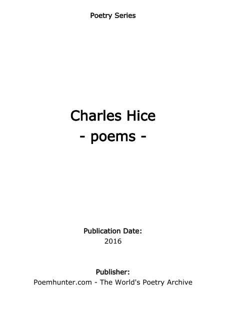 Charles Hice - poems -