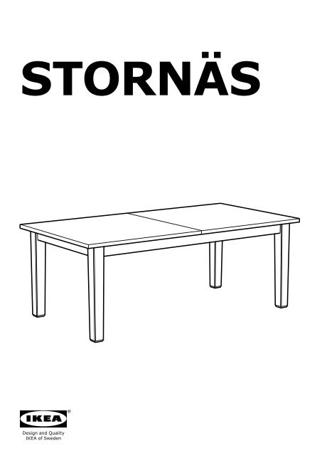 Ikea STORN&amp;Auml;S tavolo allungabile - 60152340 - Istruzioni di  montaggio
