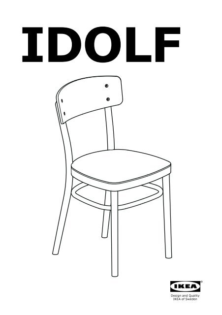 Ikea IDOLF sedia - 40228812 - Istruzioni di montaggio