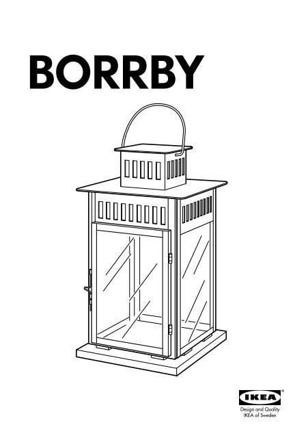 Ikea BORRBY lanterna per cero - 70156111 - Istruzioni di montaggio