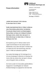 Presse-Information - Volksbank Kirchheim-Nürtingen eG