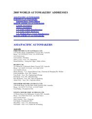 asia/pacific automakers - Ward's Auto