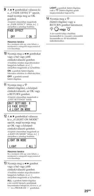 Sony RM-VL1400T - RM-VL1400T Consignes d&rsquo;utilisation Hongrois