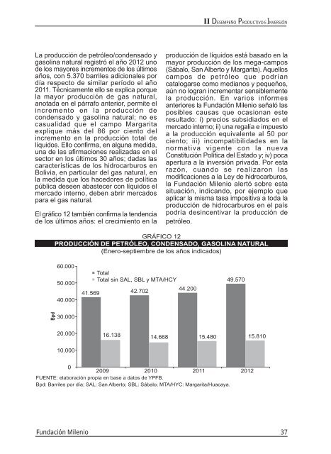 Informe de Milenio sobre la Economía, gestión 2012, No. 34