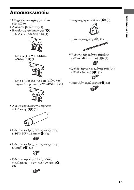 Sony WS-32SE1B - WS-32SE1B Consignes d&rsquo;utilisation Norv&eacute;gien