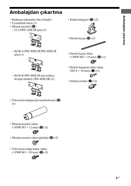 Sony WS-32SE1B - WS-32SE1B Consignes d&rsquo;utilisation Norv&eacute;gien