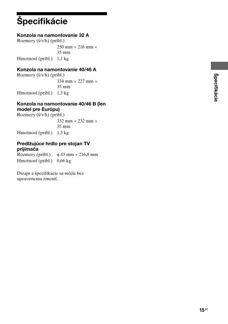 Sony WS-32SE1B - WS-32SE1B Consignes d&rsquo;utilisation Norv&eacute;gien