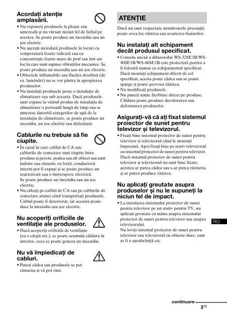 Sony WS-32SE1B - WS-32SE1B Consignes d&rsquo;utilisation Norv&eacute;gien