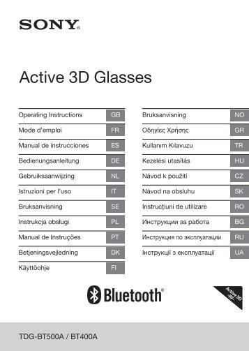 Sony TDG-BT500A - TDG-BT500A Mode d'emploi Allemand