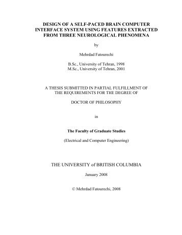 design of a self-paced brain computer interface system ... - CiteSeer