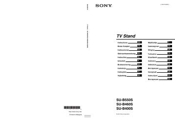 Sony SU-B550S - SU-B550S Consignes dâutilisation SuÃ©dois